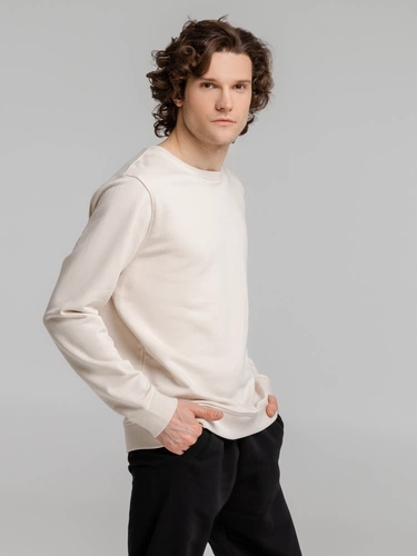 Свитшот унисекс BNC Inspire (Organic), молочно-белый Свитшот унисекс BNC Inspire (Organic), молочно-белый