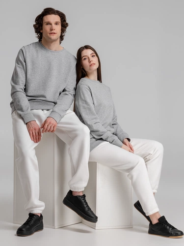 Свитшот унисекс BNC Inspire (Organic), серый меланж Свитшот унисекс BNC Inspire (Organic), серый меланж