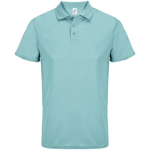 Рубашка поло унисекс Pitcher, голубая (морская волна) Рубашка поло унисекс Pitcher, голубая (морская волна)