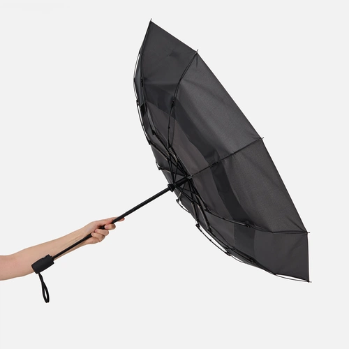 Складной зонт Dome Double с двойным куполом, серый Складной зонт Dome Double с двойным куполом, серый