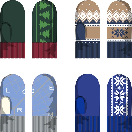 Варежки Joyful на заказ, полушерсть Варежки Joyful на заказ, полушерсть