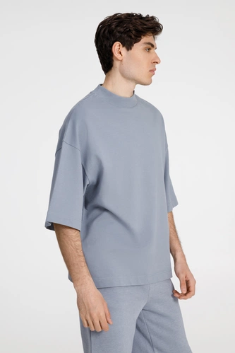 Футболка оверсайз унисекс T9, серая Футболка оверсайз унисекс T9, серая