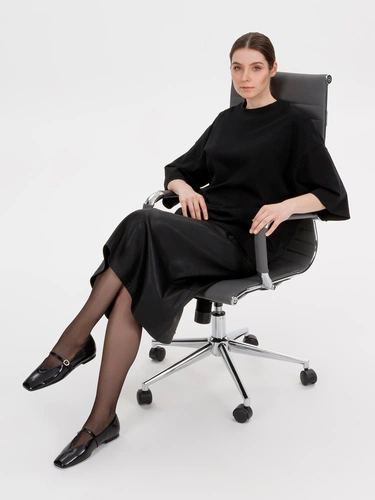 Футболка оверсайз Big Boss, черная Футболка оверсайз Big Boss, черная