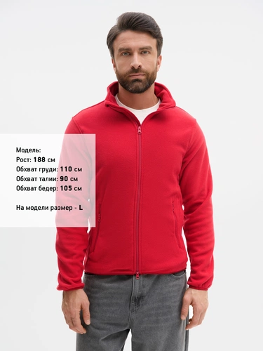 Куртка флисовая унисекс Ben Mac, красная Куртка флисовая унисекс Ben Mac, красная