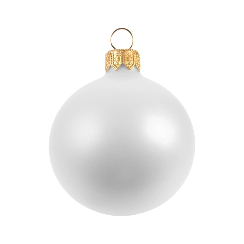 Елочный шар Gala Matt в коробке, 6 см, белый Елочный шар Gala Matt в коробке, 6 см, белый