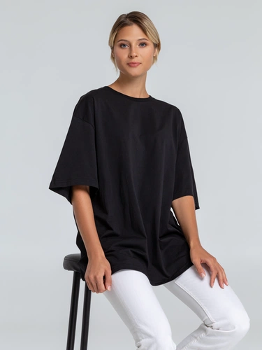 Футболка оверсайз «Чистая соль», черная Футболка оверсайз «Чистая соль», черная