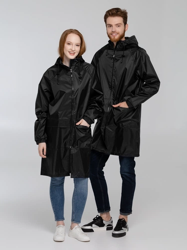 Дождевик с карманами «Плащ, плащ», черный Дождевик с карманами «Плащ, плащ», черный