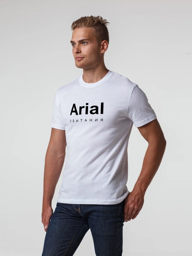 Футболка Arial обитания, белая Футболка Arial обитания, белая