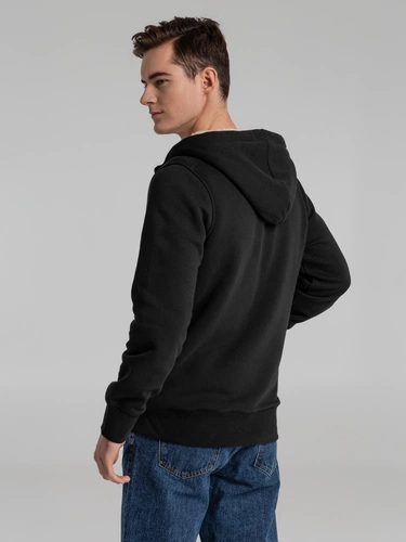 Толстовка унисекс на молнии Sherpa 280, черная Толстовка унисекс на молнии Sherpa 280, черная