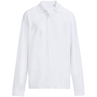 Рубашка поло унисекс с длинным рукавом Pacific LSL, белая