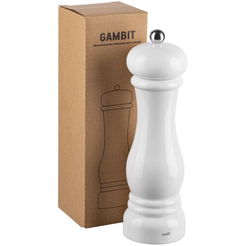 Механическая мельница для специй Gambit, белая Механическая мельница для специй Gambit, белая
