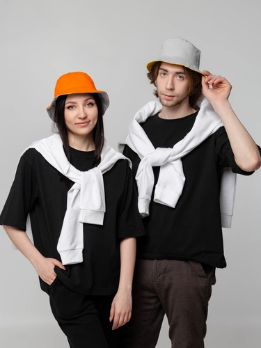 Панама Summer двусторонняя, оранжевая с серым Панама Summer двусторонняя, оранжевая с серым