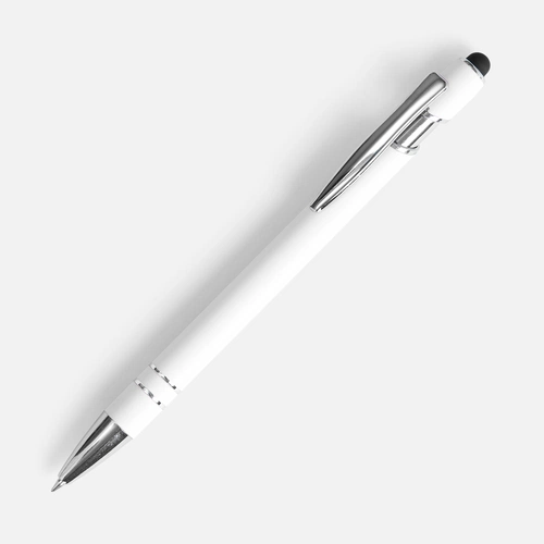 Ручка шариковая Pointer Soft Touch со стилусом, белая Ручка шариковая Pointer Soft Touch со стилусом, белая