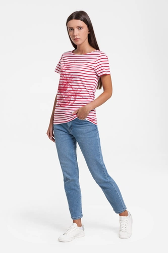 Футболка женская Grand Granat New, белая с красным Футболка женская Grand Granat New, белая с красным