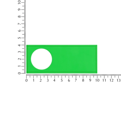 Лейбл из ПВХ с вырубкой «Круг», зеленый неон Лейбл из ПВХ с вырубкой «Круг», зеленый неон