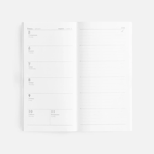 Еженедельник Baza, датированный, красный Еженедельник Baza, датированный, красный