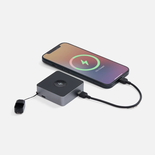 Внешний аккумулятор с беспроводной зарядкой Aura Power 5000 мАч, серый Внешний аккумулятор с беспроводной зарядкой Aura Power 5000 мАч, серый