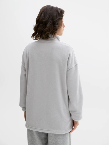 Куртка флисовая унисекс Nebo, светло-серая Куртка флисовая унисекс Nebo, светло-серая