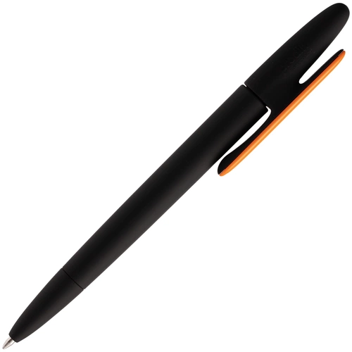 Ручка шариковая Prodir DS5 TRR-P Soft Touch, черная с оранжевым Ручка шариковая Prodir DS5 TRR-P Soft Touch, черная с оранжевым