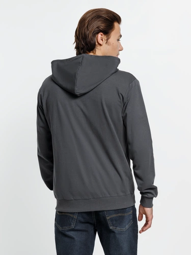 Толстовка на молнии с капюшоном Siverga 2.0, темно-серая (графит) Толстовка на молнии с капюшоном Siverga 2.0, темно-серая (графит)