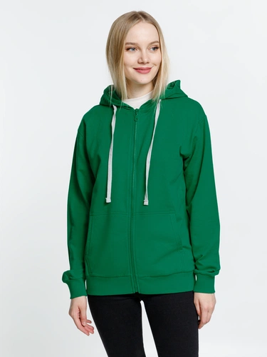 Толстовка на молнии с капюшоном Siverga, зеленая Толстовка на молнии с капюшоном Siverga, зеленая
