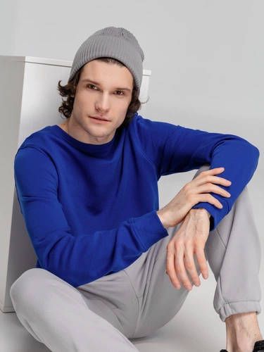 Свитшот унисекс BNC Inspire (Organic), ярко-синий Свитшот унисекс BNC Inspire (Organic), ярко-синий