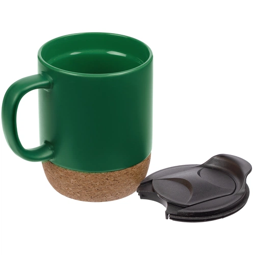 Кружка с пробковой подставкой Corky Walk, зеленая Кружка с пробковой подставкой Corky Walk, зеленая