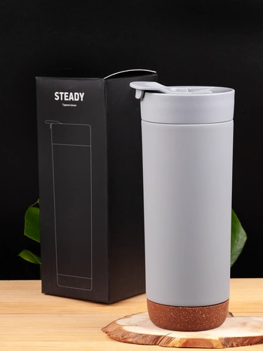 Термостакан Steady, серый Термостакан Steady, серый