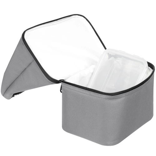 Термосумка с ланчбоксом Smakk, серая Термосумка с ланчбоксом Smakk, серая