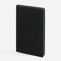 Ежедневник Trait, недатированный, черный с зеленым