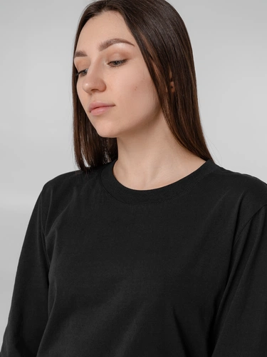 Футболка с длинным рукавом Lehta, черная Футболка с длинным рукавом Lehta, черная