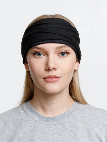 Многофункциональная бандана Dekko, черная Многофункциональная бандана Dekko, черная