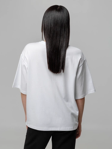 Футболка унисекс оверсайз Street Vibes, молочно-белая Футболка унисекс оверсайз Street Vibes, молочно-белая