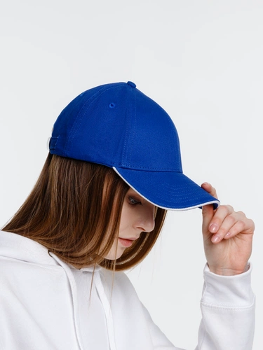 Бейсболка Spiker, ярко-синяя с белым Бейсболка Spiker, ярко-синяя с белым