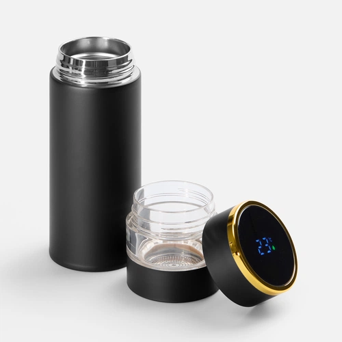 Смарт-бутылка с инфьюзером Thermory, черная Смарт-бутылка с инфьюзером Thermory, черная