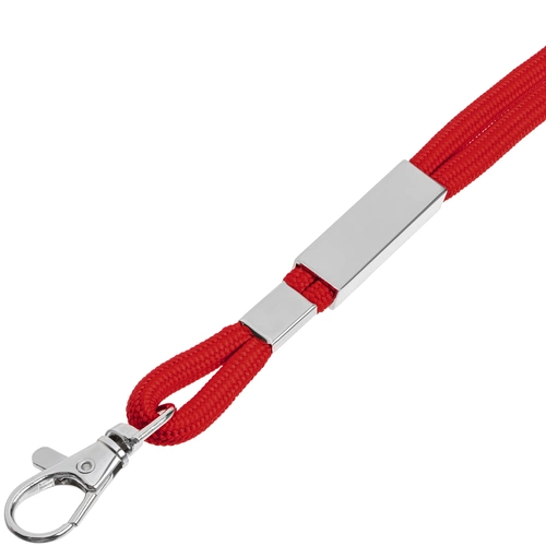 Шнурок для бейджа Tube Metal, красный Шнурок для бейджа Tube Metal, красный