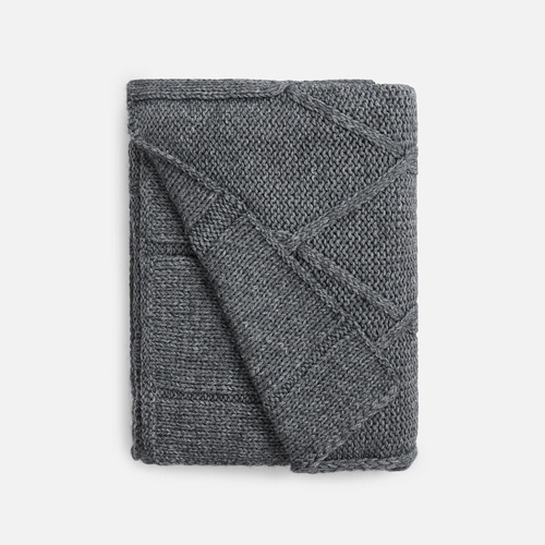 Плед Curve Verve, серый меланж (маренго) Плед Curve Verve, серый меланж (маренго)