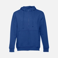 Толстовка мужская на молнии с капюшоном Amsterdam, ярко-синяя