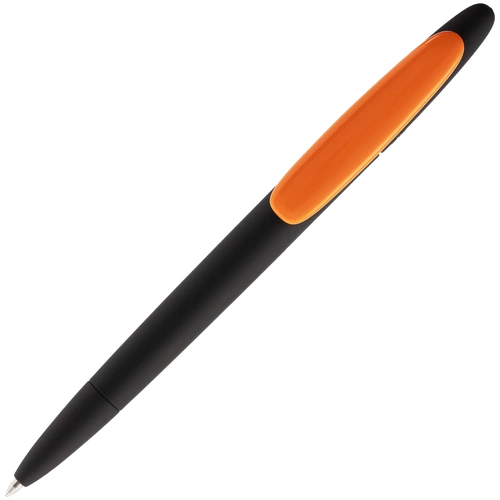 Ручка шариковая Prodir DS5 TRR-P Soft Touch, черная с оранжевым Ручка шариковая Prodir DS5 TRR-P Soft Touch, черная с оранжевым