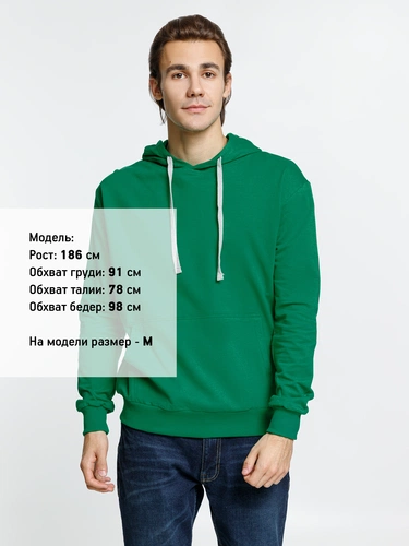 Толстовка с капюшоном Kirenga, зеленая Толстовка с капюшоном Kirenga, зеленая