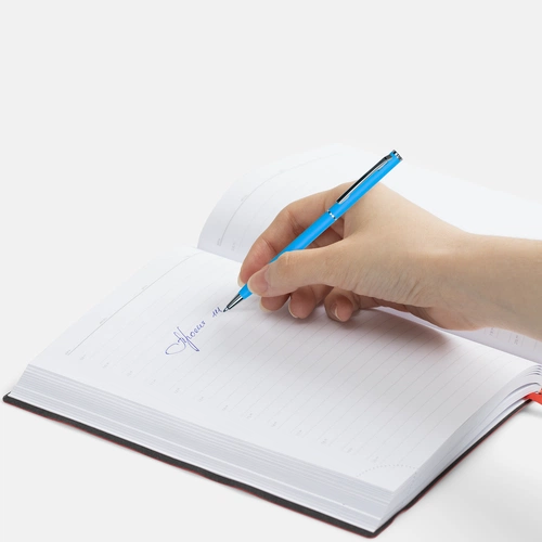 Ручка шариковая Hotel Chrome, ver.2, матовая голубая Ручка шариковая Hotel Chrome, ver.2, матовая голубая