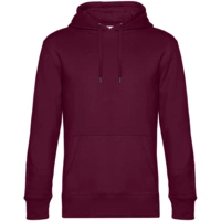 Толстовка с капюшоном унисекс King, бордовая