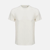 Футболка спортивная унисекс Vortex, молочно-белая