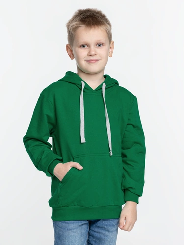 Толстовка с капюшоном детская Kirenga Kids, зеленая Толстовка с капюшоном детская Kirenga Kids, зеленая