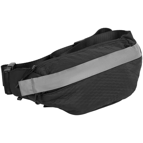 Поясная сумка tagBag со светоотражающим элементом, черная Поясная сумка tagBag со светоотражающим элементом, черная