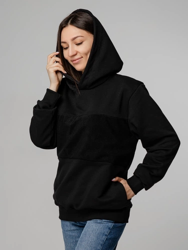 Худи унисекс Patch Catcher со вставкой из липучки, черное Худи унисекс Patch Catcher со вставкой из липучки, черное