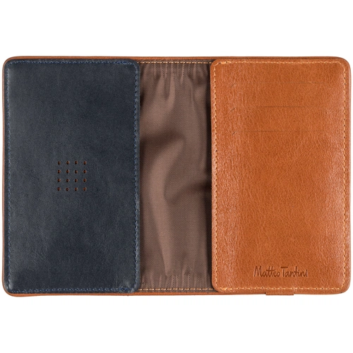 Обложка для паспорта Kalsa Palermo, синяя Обложка для паспорта Kalsa Palermo, синяя