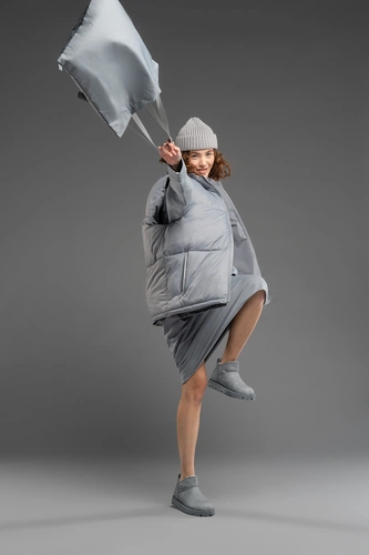 Шопер B3, серый с серыми ручками Шопер B3, серый с серыми ручками