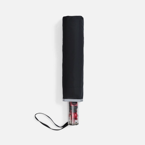 Зонт наоборот складной Futurum со светоотражающим кантом, черный Зонт наоборот складной Futurum со светоотражающим кантом, черный