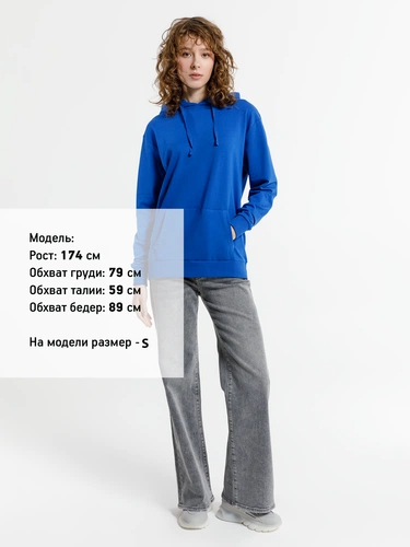 Худи унисекс Westray, синее Худи унисекс Westray, синее